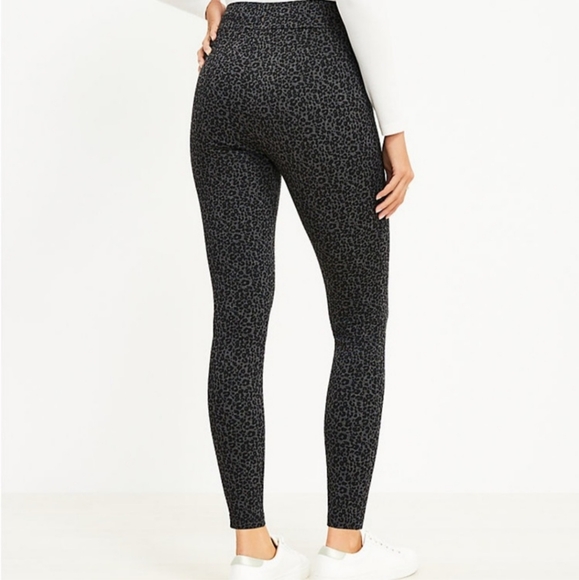 Loft Leopard Print Ponte Leggings Size M - Picture 4 of 6